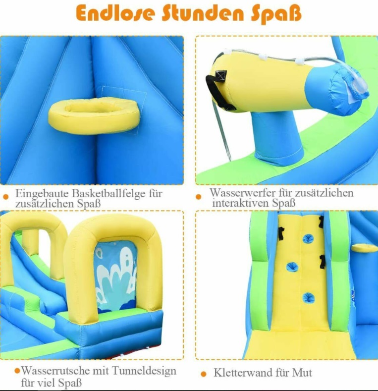 Hüpfburg Super Slide mit Wasserrutsche